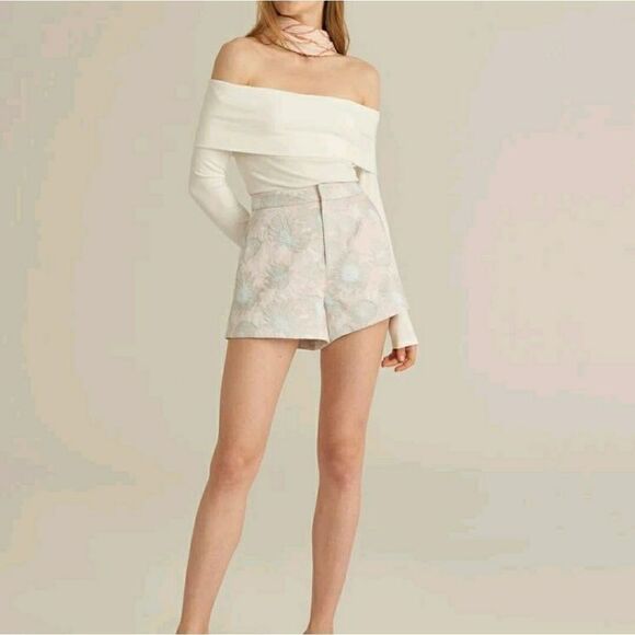 RELAXED FIT JACQUARD SHORTS - Picture 4 of 8